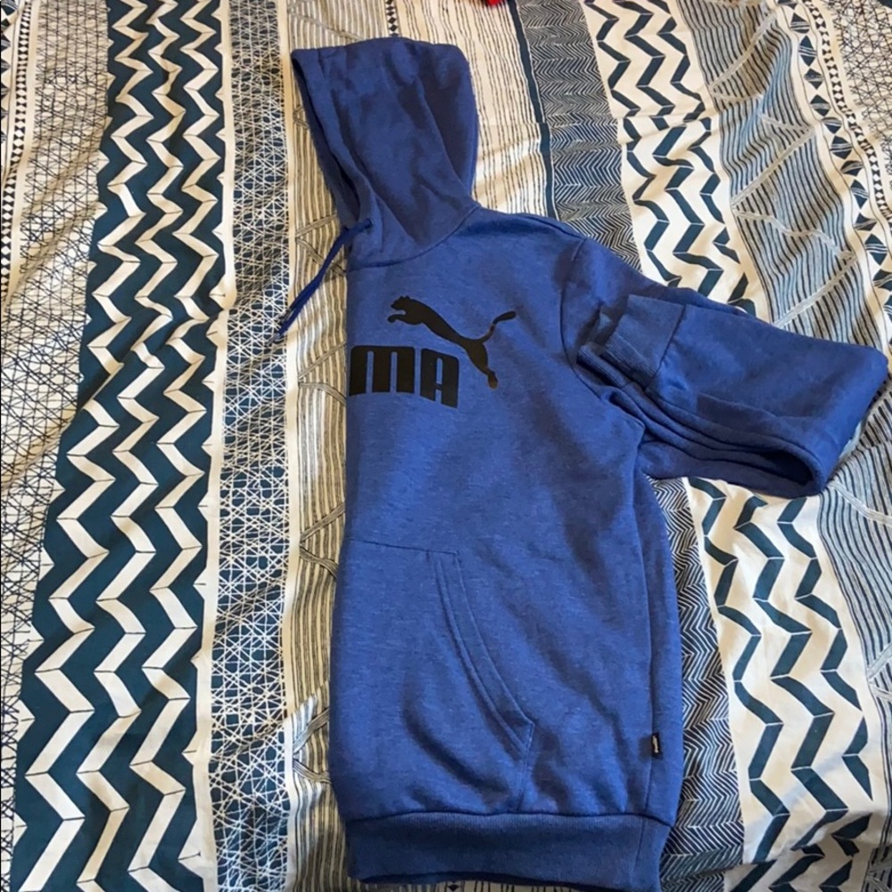 Blue puma hoodie.
